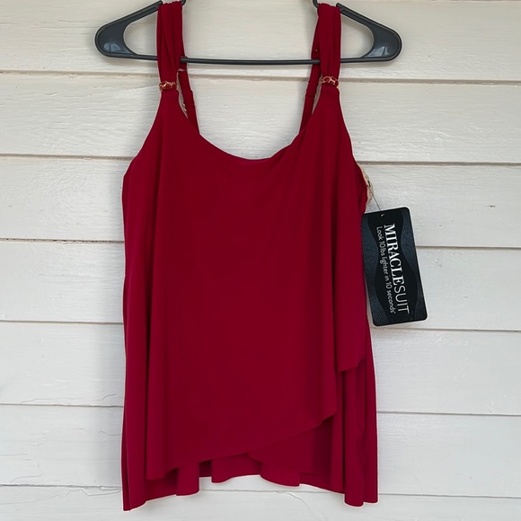 Miraclesuit Razzle Dazzle Tankini Top Size 10 - Picture 4 of 9
